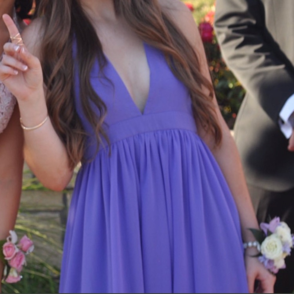 Purple halter maxi dress